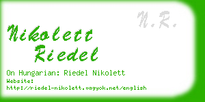 nikolett riedel business card